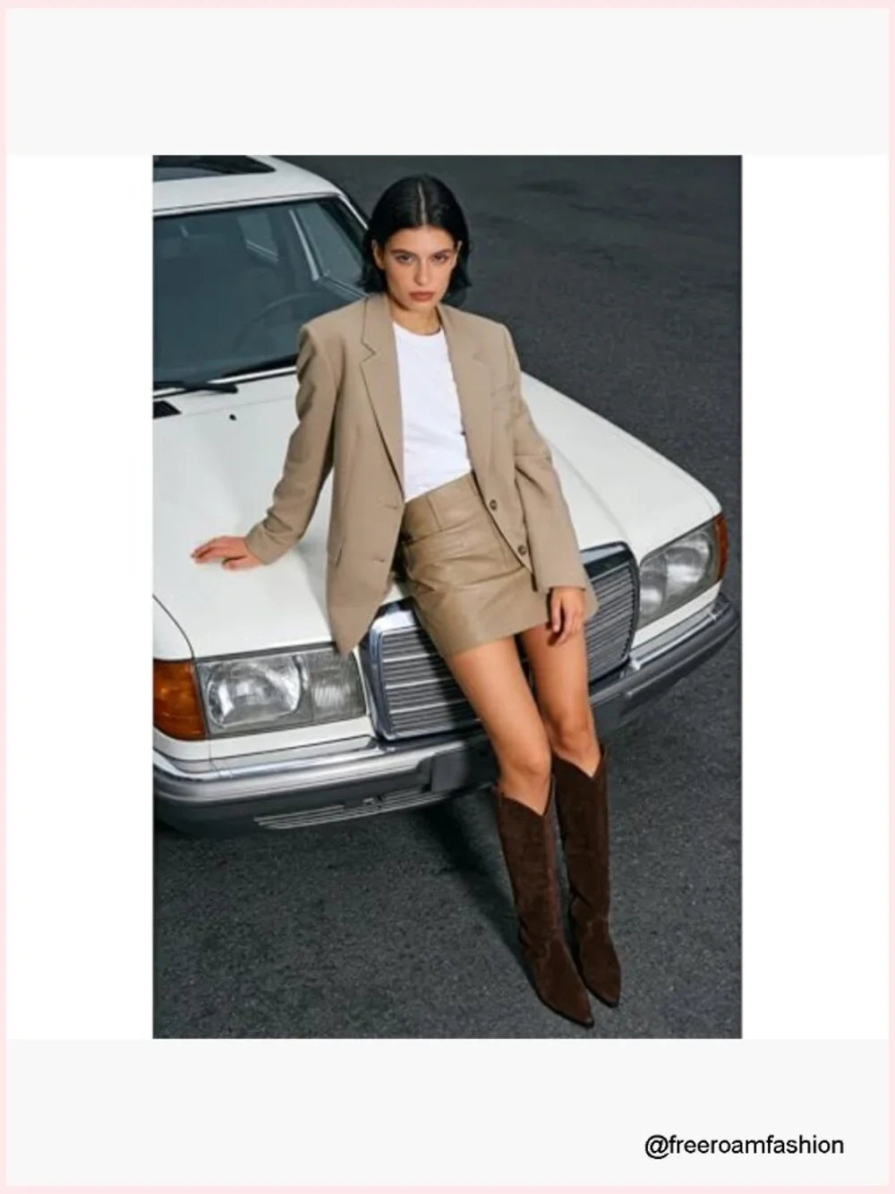 Women's Pointed Toe Cowgirl Knee High Boots Chunky Heel Pull On - Picture 2 of 6